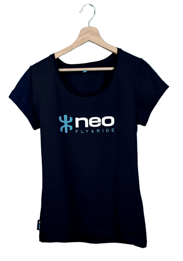 Camiseta logo NEO negra para mujer